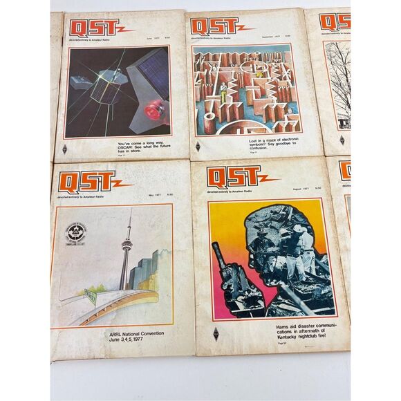 Vintage QST Amateur Radio Magazines Lot of 10 1977 EV2355 - Picture 3 of 13